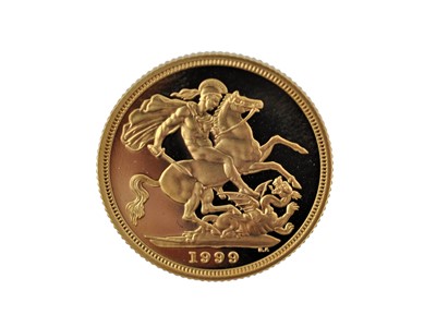 Lot 319 - Elizabeth II, Proof Sovereign 1999, obv....