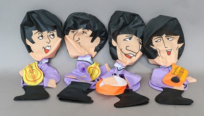 Lot 25 - Made In Hong Kong Set Of Four Inflatable Cartoon Beatles