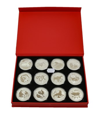 Lot 144 - Australia, 2oz Silver Lunar Set Series II,...