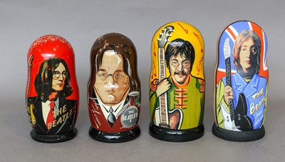 Lot 17 - The Beatles Four Matryoshka Dolls