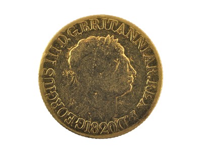 Lot 226 - George III, Sovereign 1820, obv. laureate head...