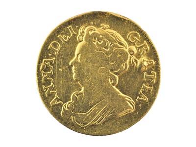 Lot 219 - Anne, Guinea 1708, obv. second draped bust...