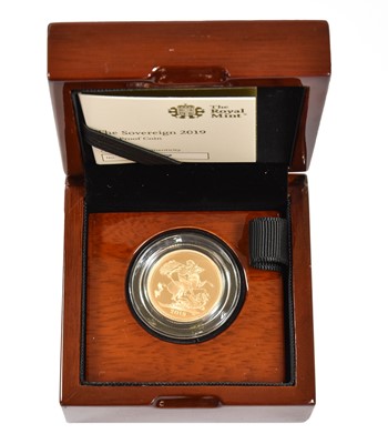 Lot 337 - Elizabeth II, Gold Proof Sovereign 2019, obv....
