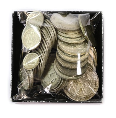 Lot 117 - Pre-1947 British Silver halfcrowns, florins,...