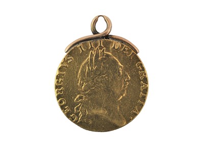 Lot 222 - George III, 'Spade' Guinea 1787, obv. fifth...