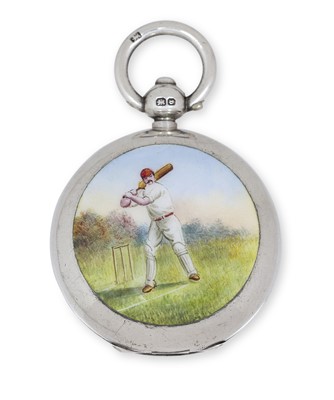 Lot 2218 - A Victorian Silver and Enamel Sovereign-Case