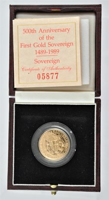 Lot 315 - Elizabeth II, Proof Sovereign 1989, '500th...