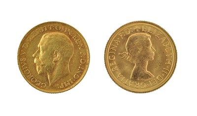 Lot 288 - 2 x Sovereigns, comprising: George V 1911P,...