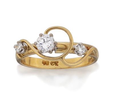 Lot 2148 - A Diamond Three Stone Ring
