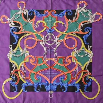 Lot 2265 - Hermes Silk Scarf, L'Instruction du Roy...