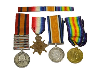 Lot 2017 - A Boer War/First World War Group of Four...