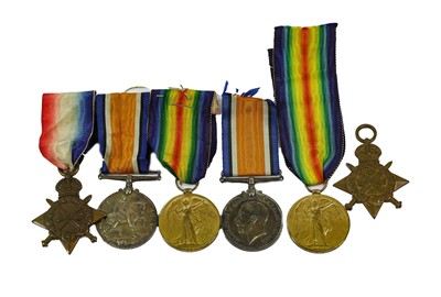 Lot 2020 - Two First World War Trios, each comprising...