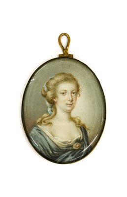 Lot 289 - Lundberg: Miniature Bust Portrait of Hedvig...