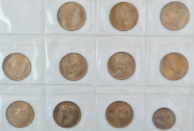 Lot 50 - ♦Victoria, 10 x Pennies & a Halfpenny, all...