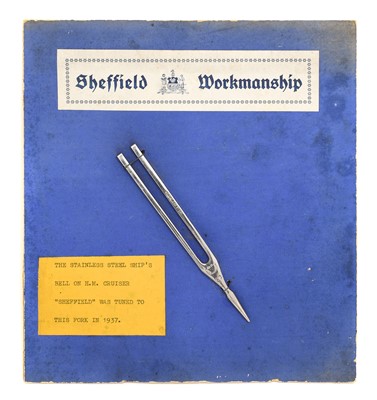 Lot 93 - Tuning Fork Used To Tune The Ships Bell On HMS Sheffield