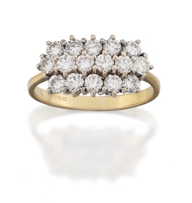 Lot 2083 - An 18 Carat Gold Diamond Cluster Ring
