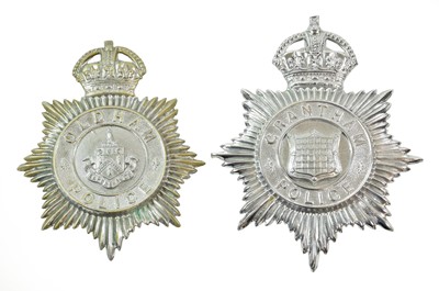 Lot 2057 - A Grantham Police Helmet Plate, in die stamped...