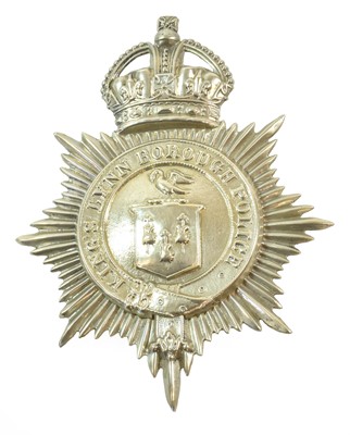 Lot 2059 - A King's Lynn Borough Police Helmet Plate, of...