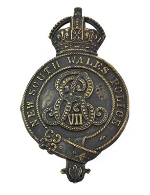 Lot 2068 - An Edward VII New South Wales Police Helmet...
