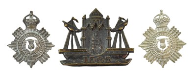 Lot 2071 - A Pre-1920 Leith Borough Police Helmet Plate,...
