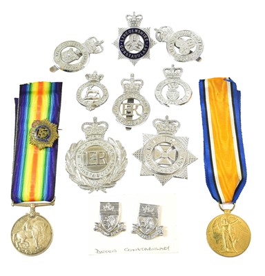 Lot 2079 - Twelve Various Police Badges, in chromium...