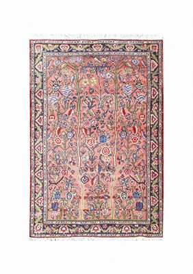 Lot 337 - Hamadan Rug West Iran, circa 1940 The rose...