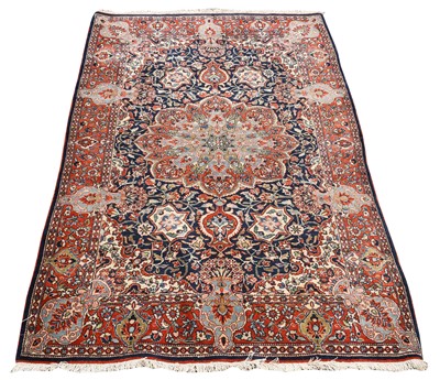 Lot 345 - Sarouk Rug West Iran, circa 1950 The indigo...