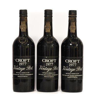 Lot 5152 - Croft 1977 Vintage Port (three bottles)