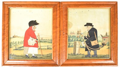 Lot 2149 - Pair of 19th Century Felt Applique and...