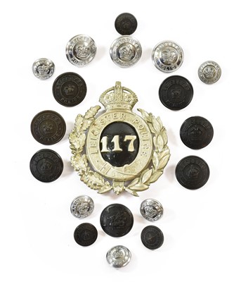 Lot 2090 - A Leicester Borough Police Helmet Plate, in...