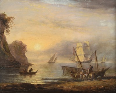 Lot 1044 - Thomas Luny (1759-1837) Sorting the catch at...