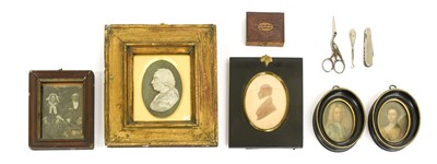 Lot 89 - English School (18th century): Miniature Bust...