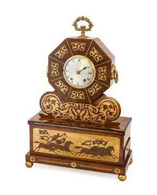 Lot 5 - A Regency Style Mahogany Brass Inlaid Striking...