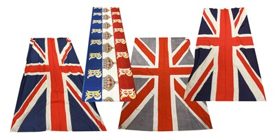 Lot 73 - A Sectional Linen Union Flag 220cm by 107cm A...