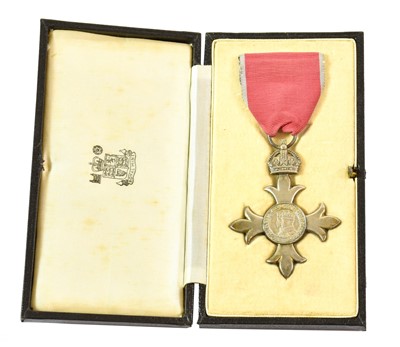 Lot 15 - An M.B.E. Breast Badge (Civil), in case of...