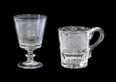 Lot 324 - A Glass Rummer, circa 1820, the bucket-shaped...