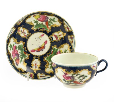 Lot 216 - A Worcester Porcelain Teacup and Saucer, circa...