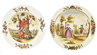 Lot 271 - A Meissen Hausmaler Porcelain Soup Plate,...