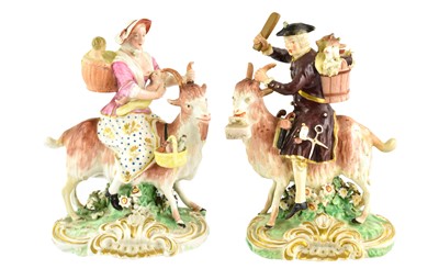 Lot 348 - A Pair of Derby Porcelain Figures of the Welsh...