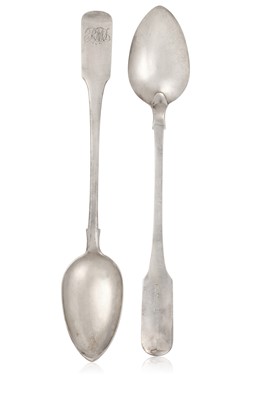 Lot 2037 - A Pair of George III Provincial Silver Basting-Spoons