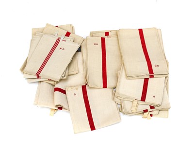Lot 2008 - Assorted French Monogrammed Linen Hand Towels,...