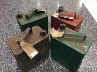 Lot 33 - Four Vintage Fuel Cans (re-painted), to...