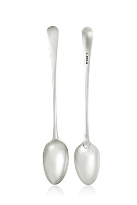 Lot 2043 - A Pair of George III Silver Basting-Spoons