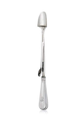 Lot 2047 - A George III Silver Cheese-Scoop