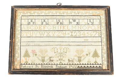 Lot 2143 - Alphabet Sampler Worked by Elizabeth Pridmore...