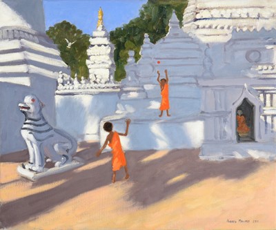 Lot 85 - Andrew Macara NEAC (b.1944) "Young Buddists,...