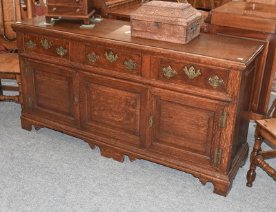 Lot 416 - A George II Oak Enclosed Dresser Base, circa...