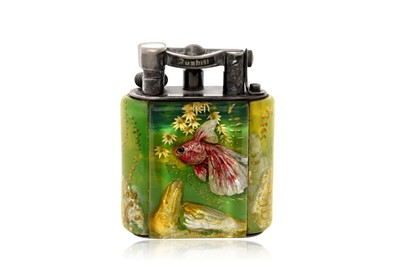 Lot 2081 - A Dunhill Silver Plate and Lucite 'Aquarium' Lighter