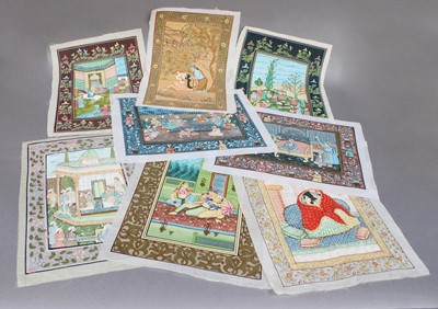 Lot 355 - A Group of Eight Indian Mughal Paintings on...