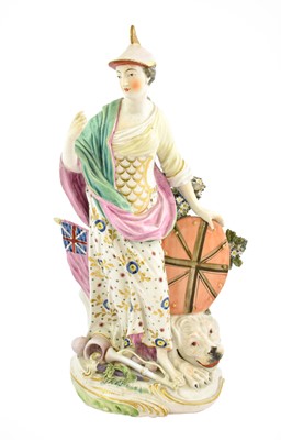 Lot 237 - A Derby Porcelain Figure of Britannia, circa...